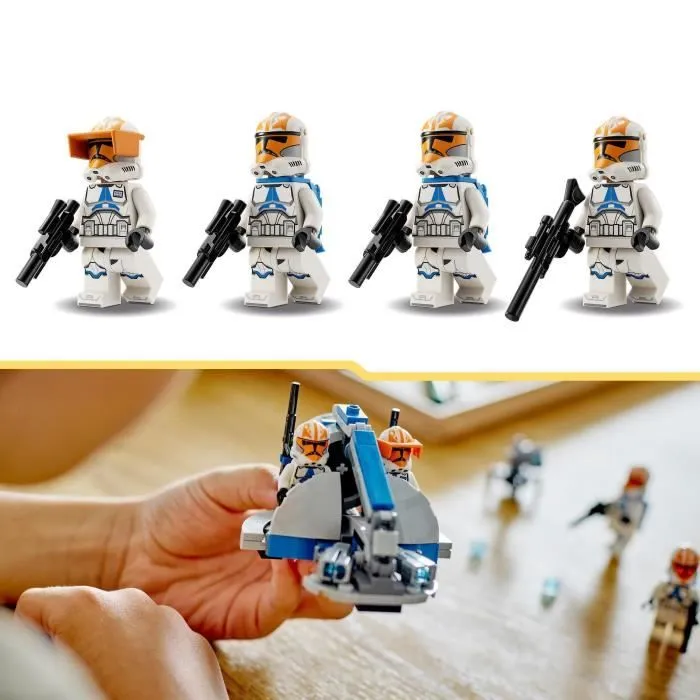 LEGO® Star Wars 75359 Pack de Combat des Clone Troopers de la 332e Compagnie d’Ahsoka, Jouet avec Véhicule Speeder-3