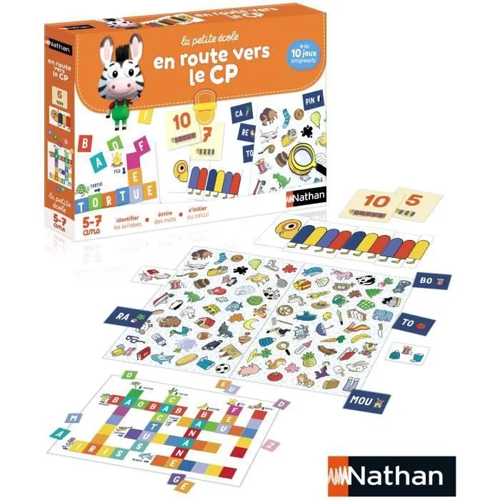 Coffret éducatif - NATHAN - La petite école - En route vers le CP ! - Jeux progressifs - Mixte-0