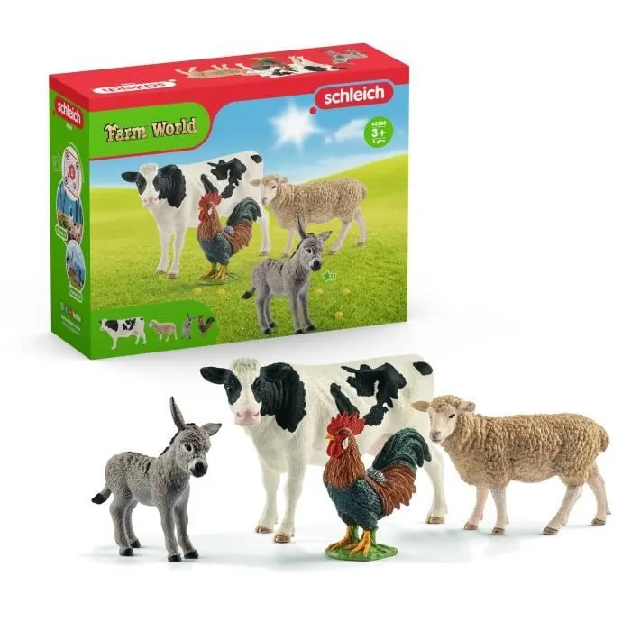 Kit de base Farm World, Coffret schleich avec des figurines de la ferme, pour enfants dès 3 ans, 10 x 15 x 20 cm - schleich 42385-0