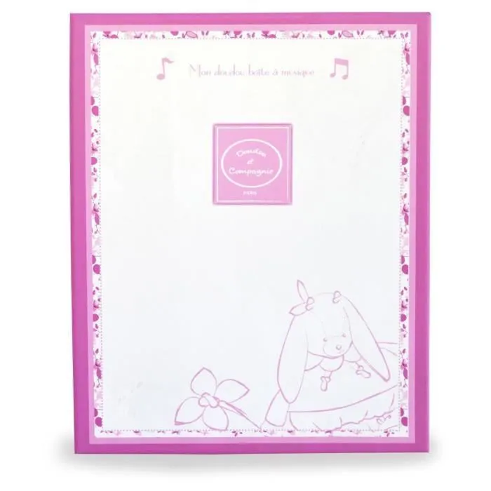 Boîte à musique Cerise Le Lapin - DOUDOU ET COMPAGNIE - Rose - Bébé - 0 mois - Naissance - Fille-1
