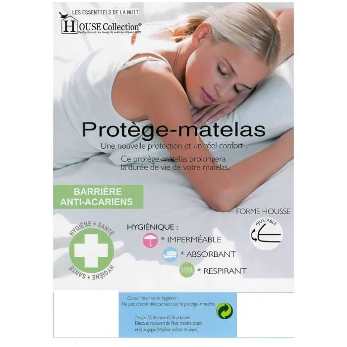 Matelas + Alèse 140x190 x 21 cm - Souple - Aertech+ 35 Kg-m3 HR Dernière Génération - Très Respirant-2