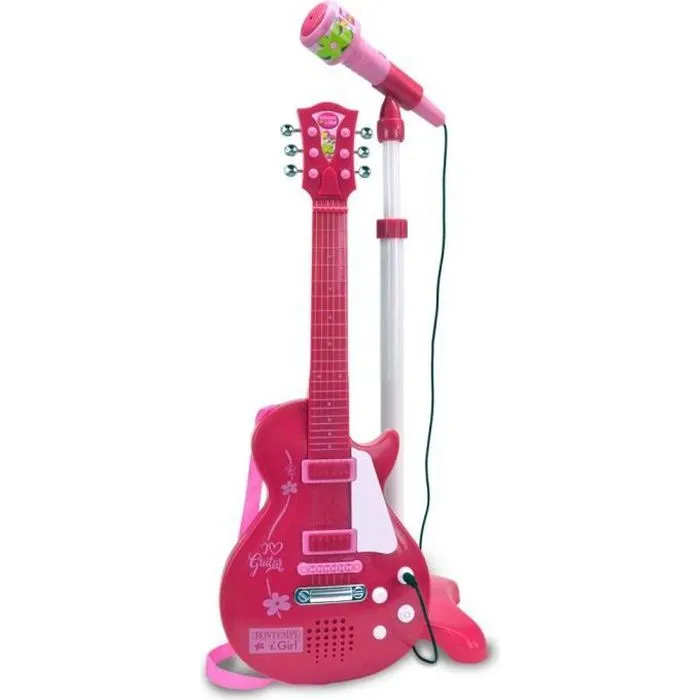 Guitare électronique rock Bontempi - Rose - 112 cm - Pour enfant-0