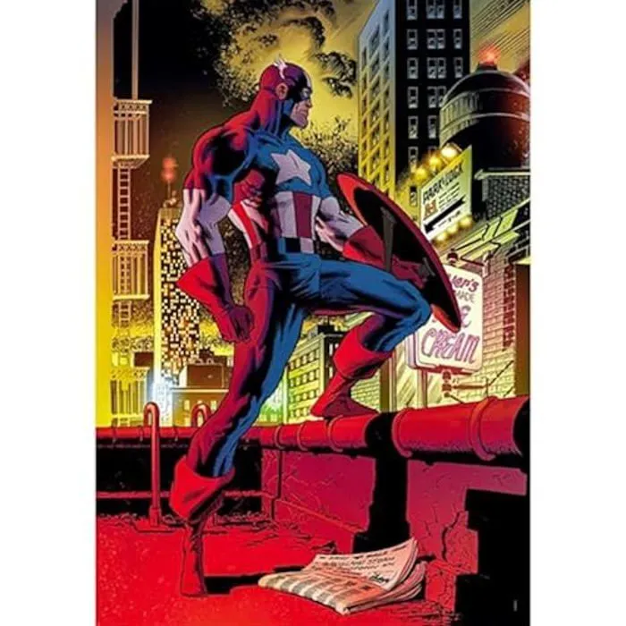 Puzzle - CLEMENTONI - Captain America - 1000 Pièces - Fabriqué en Italie - Écologique-1