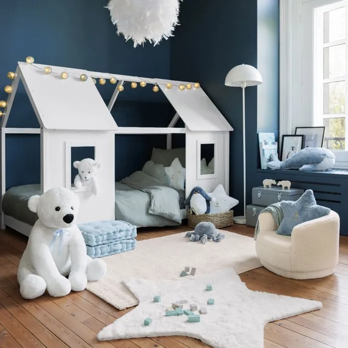 Peluche Enfant Baleine "Seav" 64cm Bleu Gris-2