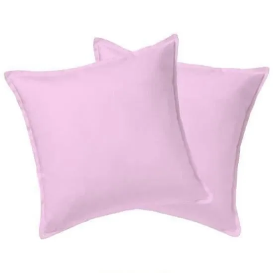 Taie d'oreiller 63x63cm - ROSE PALE 100% coton-0
