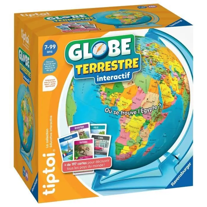 tiptoi® Globe terrestre interactif, 00000191, 7 ans, Ravensburger-0
