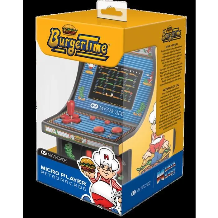 Console portable - My Arcade - BurgerTime Micro Player - Écran couleur 2.75" - Design rétro - Contrôle du volume-0