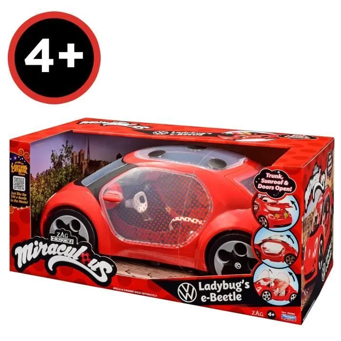 Voiture Miraculous Ladybug - Volkswagen e-Beetle de Ladybug - Bandai-5