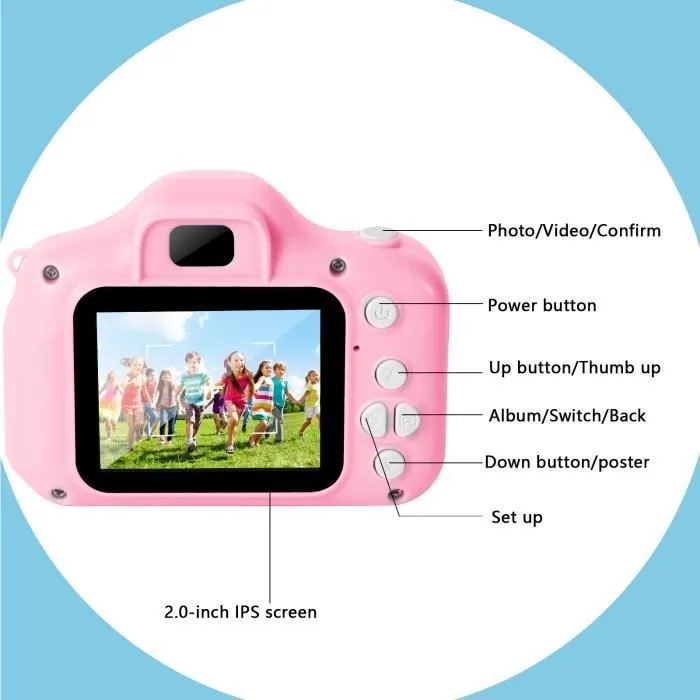 Appareil Photo Enfant - A90 - 8 Millions de Pixels - Mode Photo et Vidéo - Filtre Noir et Blanc-3