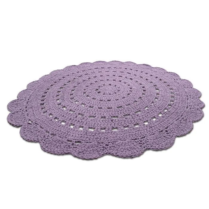 Tapis rond Alma Mauve - NATTIOT - Coton-2