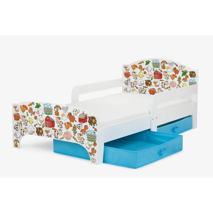 Moderne Lit d'Enfant en bois avec un matelas Notre Ferme-0