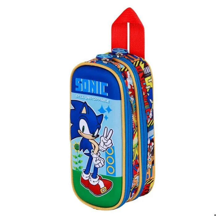 Trousse Double 3D - Sonic Unstoppable - Bleu- Taille Unique-0