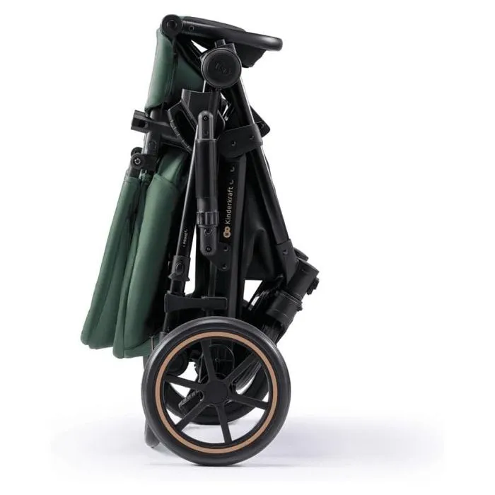 Poussette 2 en 1 Combinée - KINDERKRAFT PRIME2 - jusqu'à 22 kg - avec Nacelle spacieuse - Large plage de réglage - Vert-1