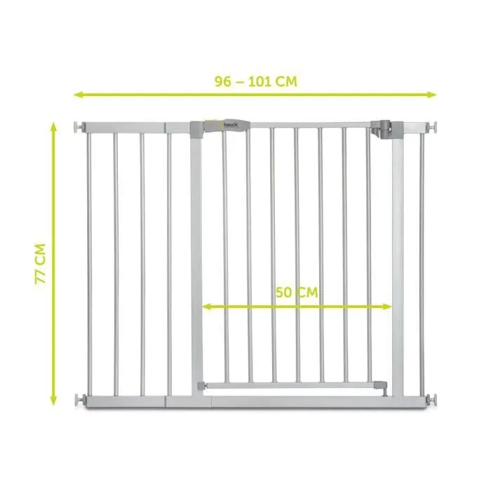 HAUCK Barrière de sécurité enfant Stop'n Safe 2 + extension 21 cm - Gris-1