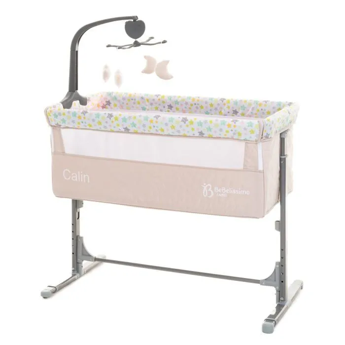 BEBELISSIMO - Lit Cododo - berceau bébé - lit bébé - Calin avec mobile musical - dès la naissannce - beige-0