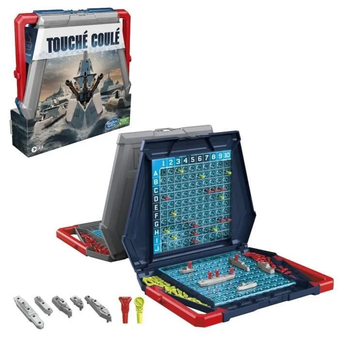 Touché coulé - jeu de société de bataille navale - pour 2 joueurs - version française-1