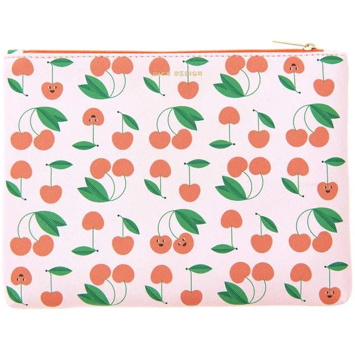 Pochette - Rico Design - Cerise - 20 x 15 cm - Tissu épais - Zippée-0