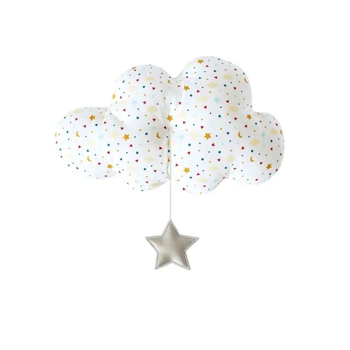 Mobile musical Grand Nuage Etoiles 30cm - TROUSSELIER - Blanc - Mixte - Dès 3 mois-2
