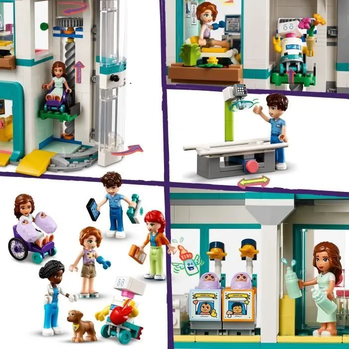 LEGO® 42621 Friends L’Hôpital de Heartlake City, Jouet avec Hélicoptère et Figurines incluant Autumn et un Chien-3