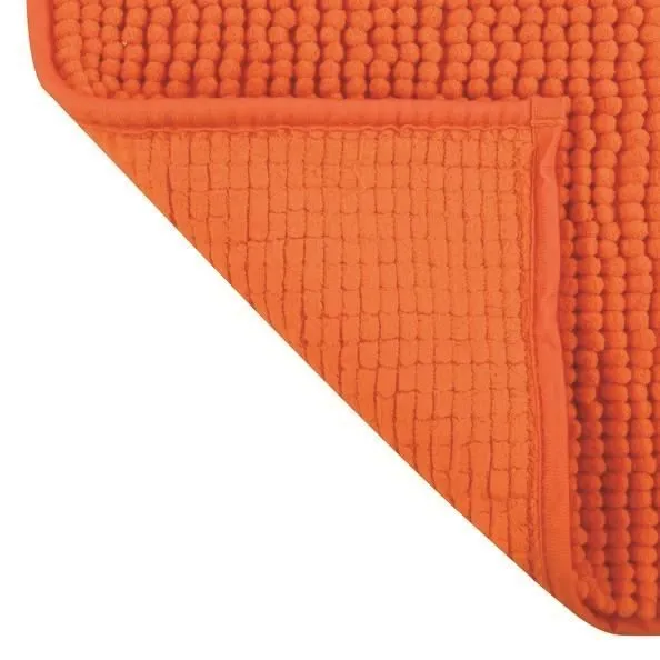Tapis de bain Microfibre CHENILLE - MSV - 40x60cm - Orange-3