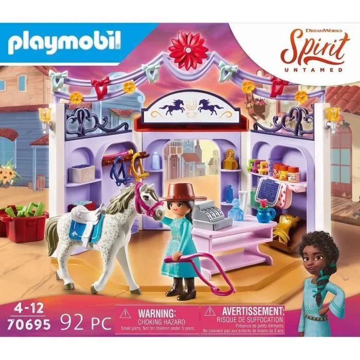 PLAYMOBIL - Boutique d'équitation de Miradero - Personnage, Cheval, Comptoir et Accessoires-2