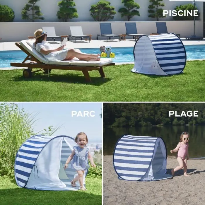 Babymoov Tente Anti-UV FPS 50+ Marinière - Moustiquaire intégrée-5