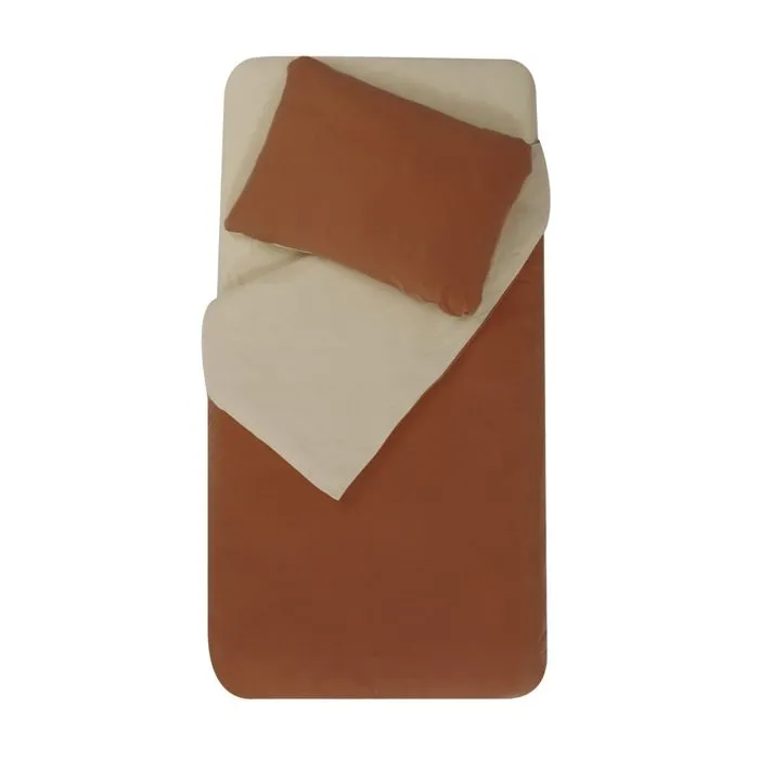 Parure de couette bicolore pour enfant Rouge 75x120 cm-0