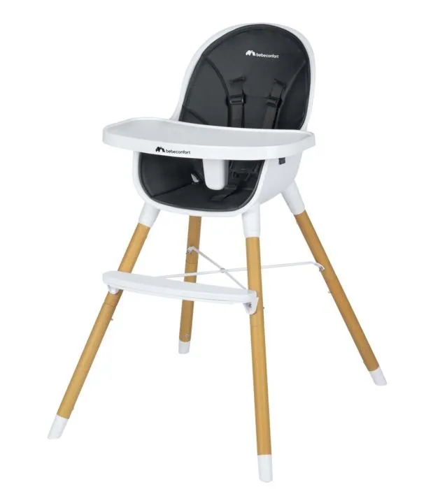 BEBECONFORT AVISTA Chaise haute évolutive, Dès 6 mois à 6 ans (30 kg), transaformable en chaise enfant, Mineral graphite-1