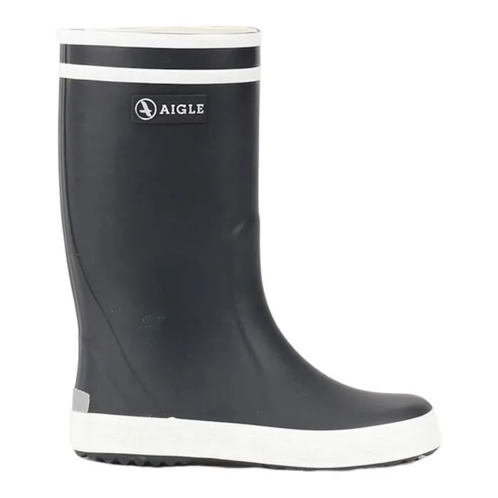 Bottes enfant - Aigle - Lolly Pop 2 - Caoutchouc - Marine/blanc - Haute tige-0