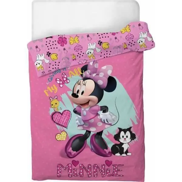 Parure de lit - Disney - Minnie Mouse - 140x200 cm - 100% polyester - Officielle-0