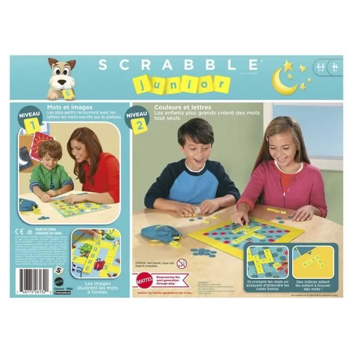 Mattel Games - Scrabble Junior - Jeu de Société - 6 ans et + Y9668-5