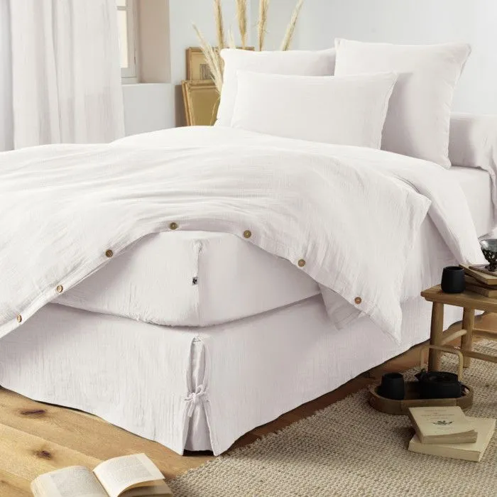 Drap housse "Gaïa" toutes dimensions "Gaze de Coton" - Gaïa Chantilly - 90 x 190 cm bonnet de 30 cm-2