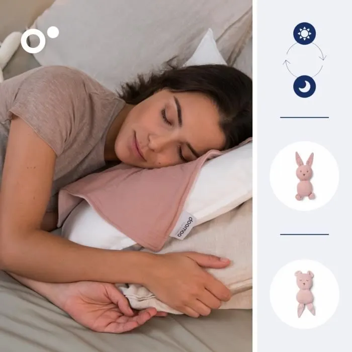 doomoo Doudou Bébé You&Me - Doudou Réversible et Réconfortant - Fourni avec 2 Corps pour Transporter l'Odeur du Parent, Rose-2