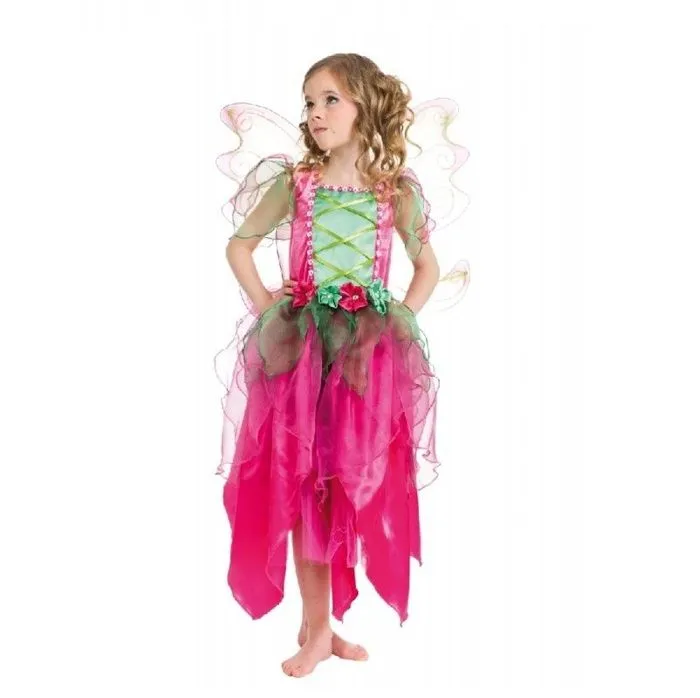DÉGUISEMENT FÉE FLEUR FUCHSIA VERT FILLE-1