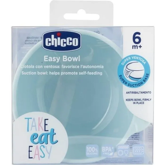 Chicco Take Eat Easy Bol avec Ventouse +6m Bleu-0