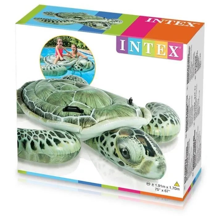 Bouée gonflable Tortue de Mer à Chevaucher - INTEX - Design réaliste - Pour enfants à partir de 3 ans-2