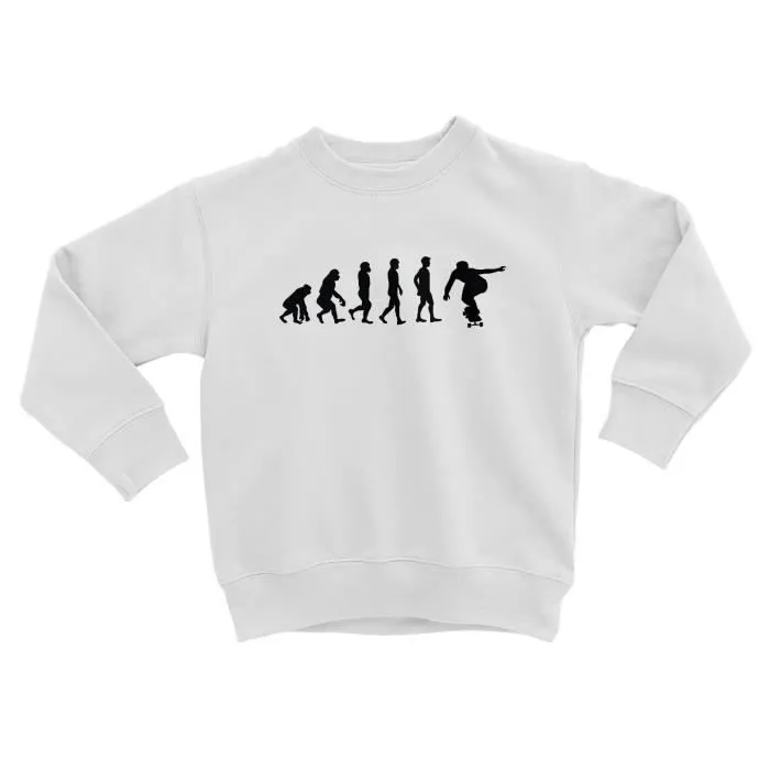 Sweatshirt Enfant Evolution Longboard Skate Skater Sport Athlète-0
