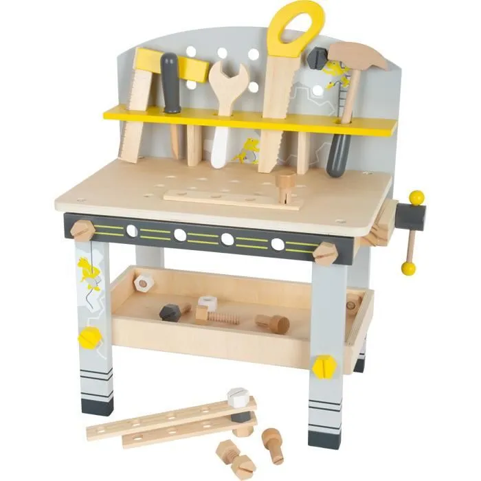 Établi compact "Miniwob" jouet en bois outillage pour enfant 3 ans et plus-0