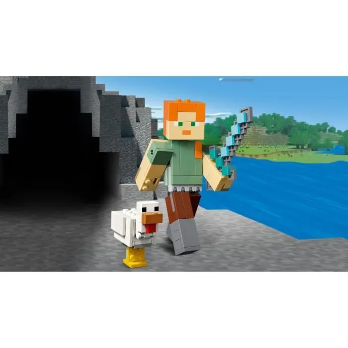 LEGO® Minecraft™ 21149 - Bigfigurine Minecraft™ Alex et son poulet - Jeu de construction-3