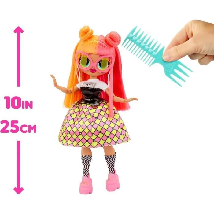 LOL Surprise OMG - Poupée Mannequin 24 cm - Neonlicious - 2 tenues avec peigne et accesoires - Dés 4 ans-3