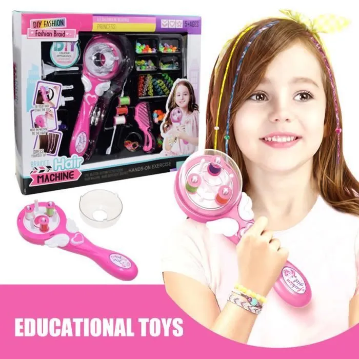 Jouet de tissage de tresse de cheveux, Tresseur de cheveux électrique, outil de coiffure de tressage de bricolage, cadeau de fille-0
