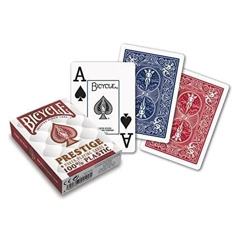 Bicycle F44100 - Prestige - Jeu de Cartes Professionnel en Plastique - Coloris aléatoire F44100-1