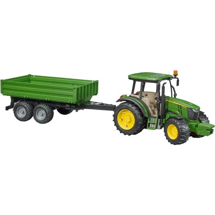Tracteur John Deere 5115M avec remorque - BRUDER - Échelle 1:16 - Pour garçons de 3 ans et plus-4