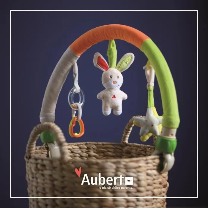 Arche de jeu - FORMULA BABY - Ziboux - 3 jouets amovibles - Vert/Orange/Beige-2