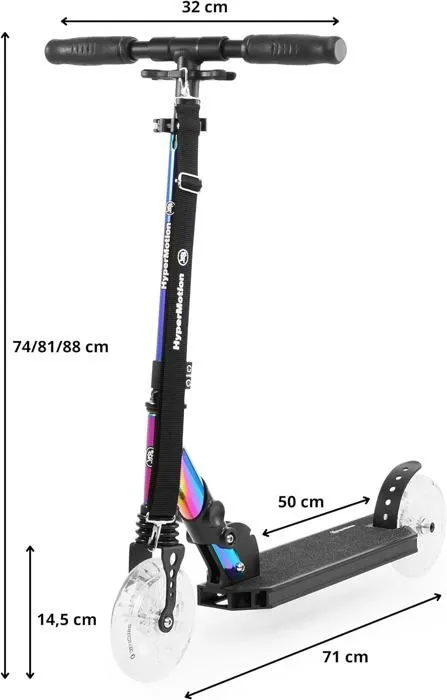 Trottinette - HyperMotion - HYP SC HOLO MAJESTIC - Aluminium - Pliable - Hauteur réglable 74-88 cm-1