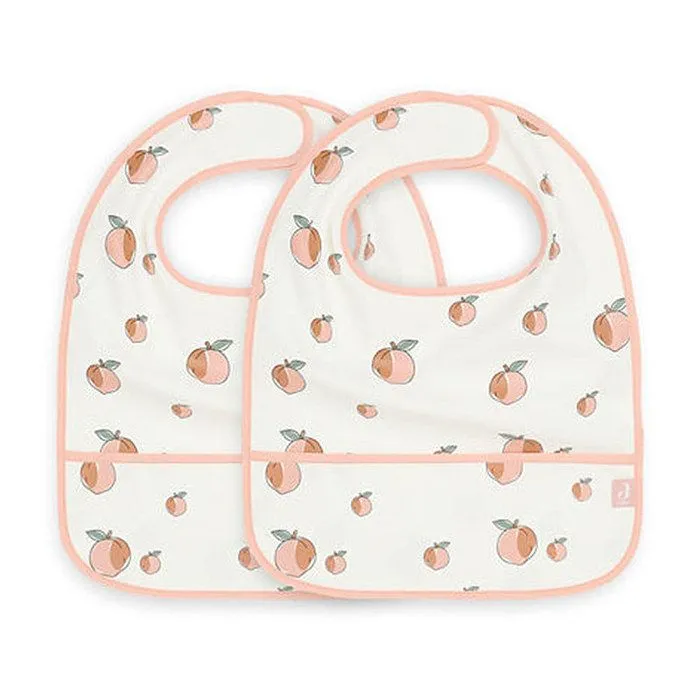 Bavoir Imperméable Pêche (2pcs) - Jollein-0