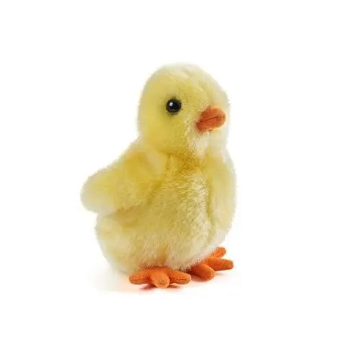 Peluche - LIVING NATURE - AN364 - Oiseaux de la Ferme - Poulet et Canard - Blanc-1