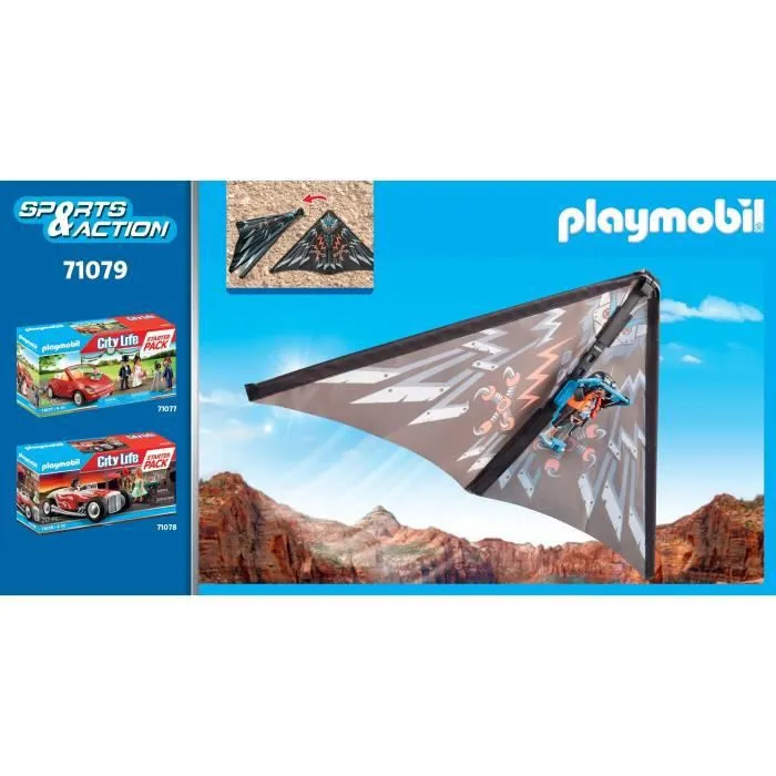 Figurine - PLAYMOBIL - Stuntshow Deltaplane - Multicolore - 5 ans et plus-5