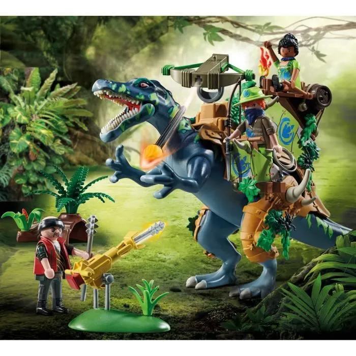 PLAYMOBIL - Dino Rise - Spinosaure et combattant - 86 pièces - 5 ans et plus-1