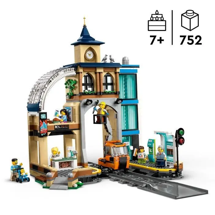LEGO City 60469 La Gare Centrale - Jeu de Construction pour Garçon ou Fille dès 7 ans-1